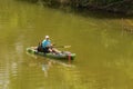 Woman Fishing From a Kayak